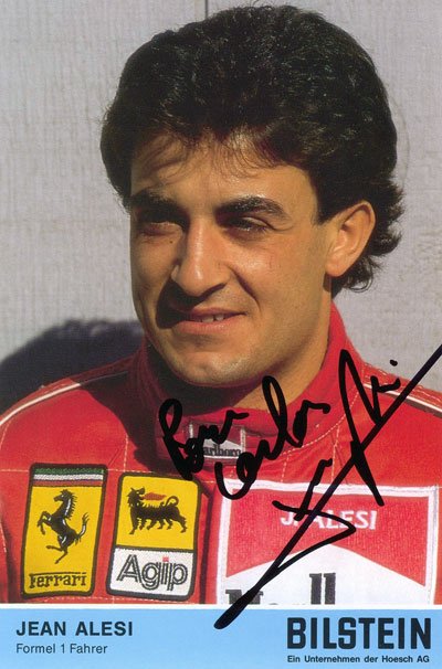 autograph Jean ALESI_1