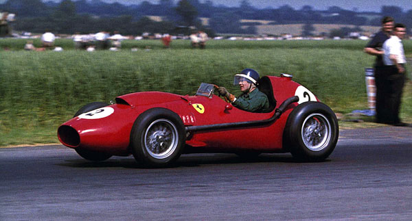 1958 F1 World Champion Mike HAWTHORN at speed in his Ferrari Dino 246 at