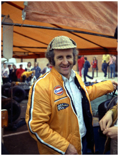 Denny Hulme, posing with deerstalker