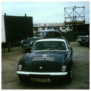 Emerson Fittipaldi at the wheel of a Lotus Elan