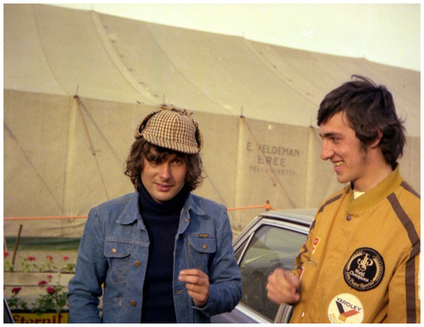 Jean-Pierre Jarier, posing with deerstalker