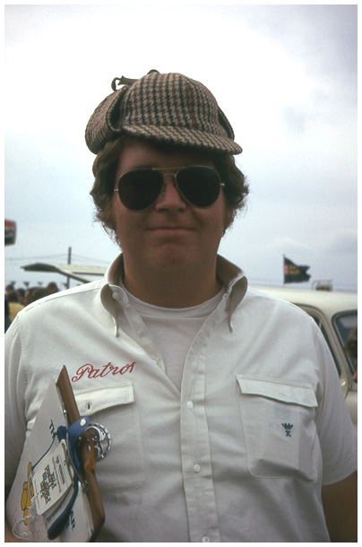 Lord Hesketh, posing with deerstalker