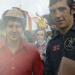 Jody Scheckter, posing with deerstalker