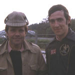 Mark Donohue, posing with deerstalker