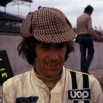 Tom Pryce, posing with deerstalker