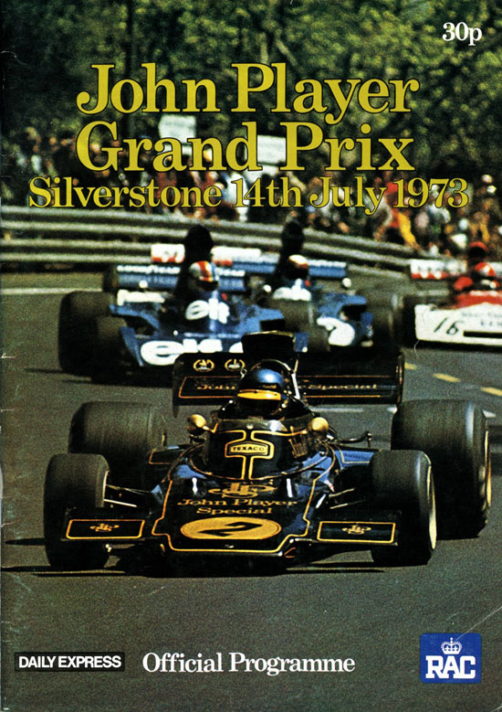 PROGRAM BRITISH GP 1973 with AUTOGRAPHS