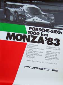 Porsche race poster MONZA 1983