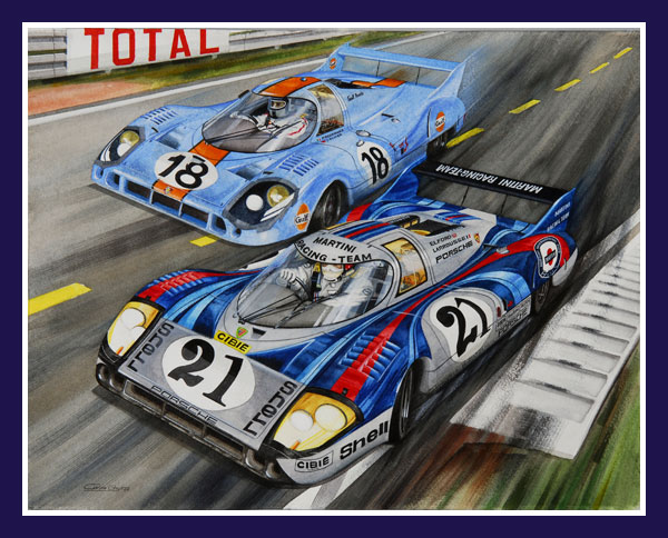 Martini Porsche 917 LH ElfordLarrousse and Gulf Porsche 917 LH 