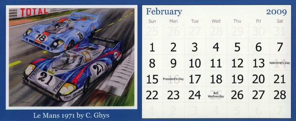 Calendar 2009 Vic Elford