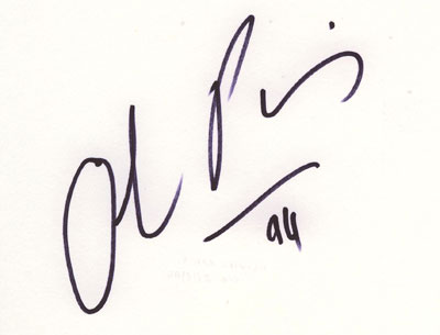 OLIVIER PANIS-autograph collection of Carlos Ghys